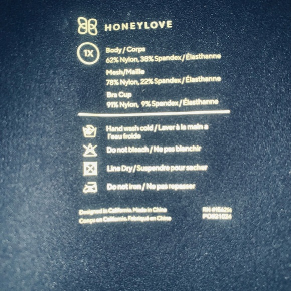 HONEYLOVE Liftwear cami black 1X EUC - Picture 7 of 8